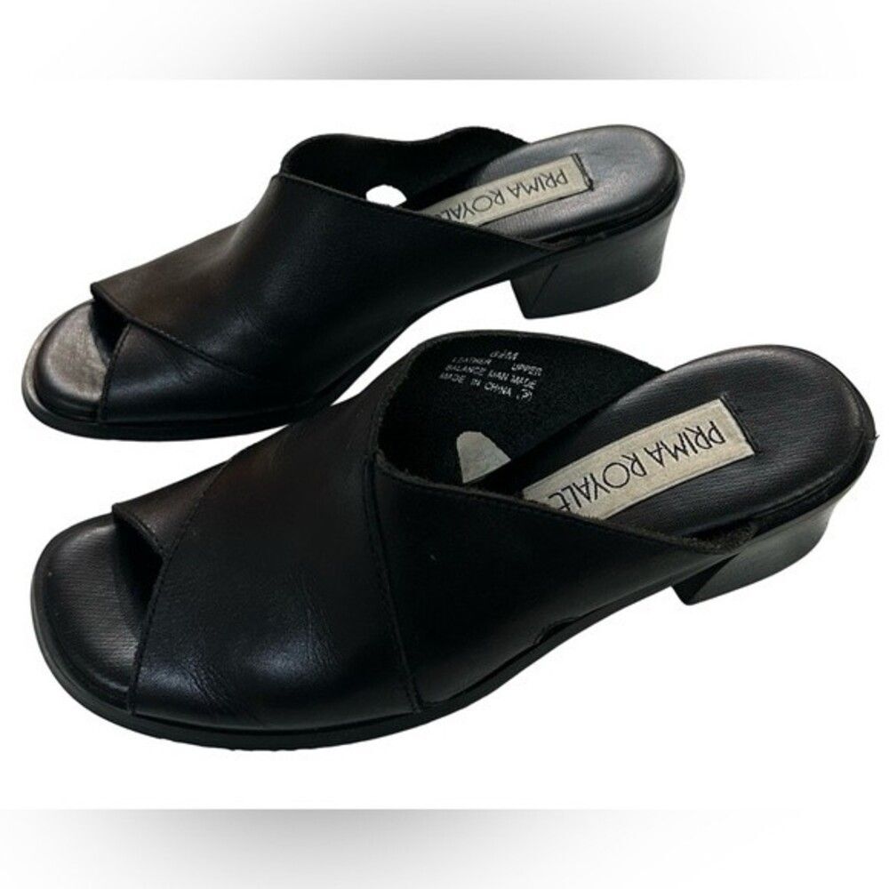 Prima Royale Leather Black Shoes Size 6.5